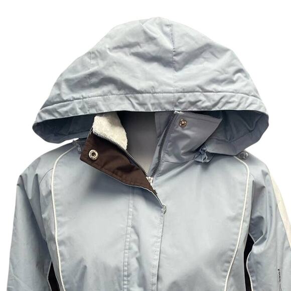 Radiance Free County Womens Large Long Full Zip Hooded Polyester Blend Coat - Picture 2 of 8